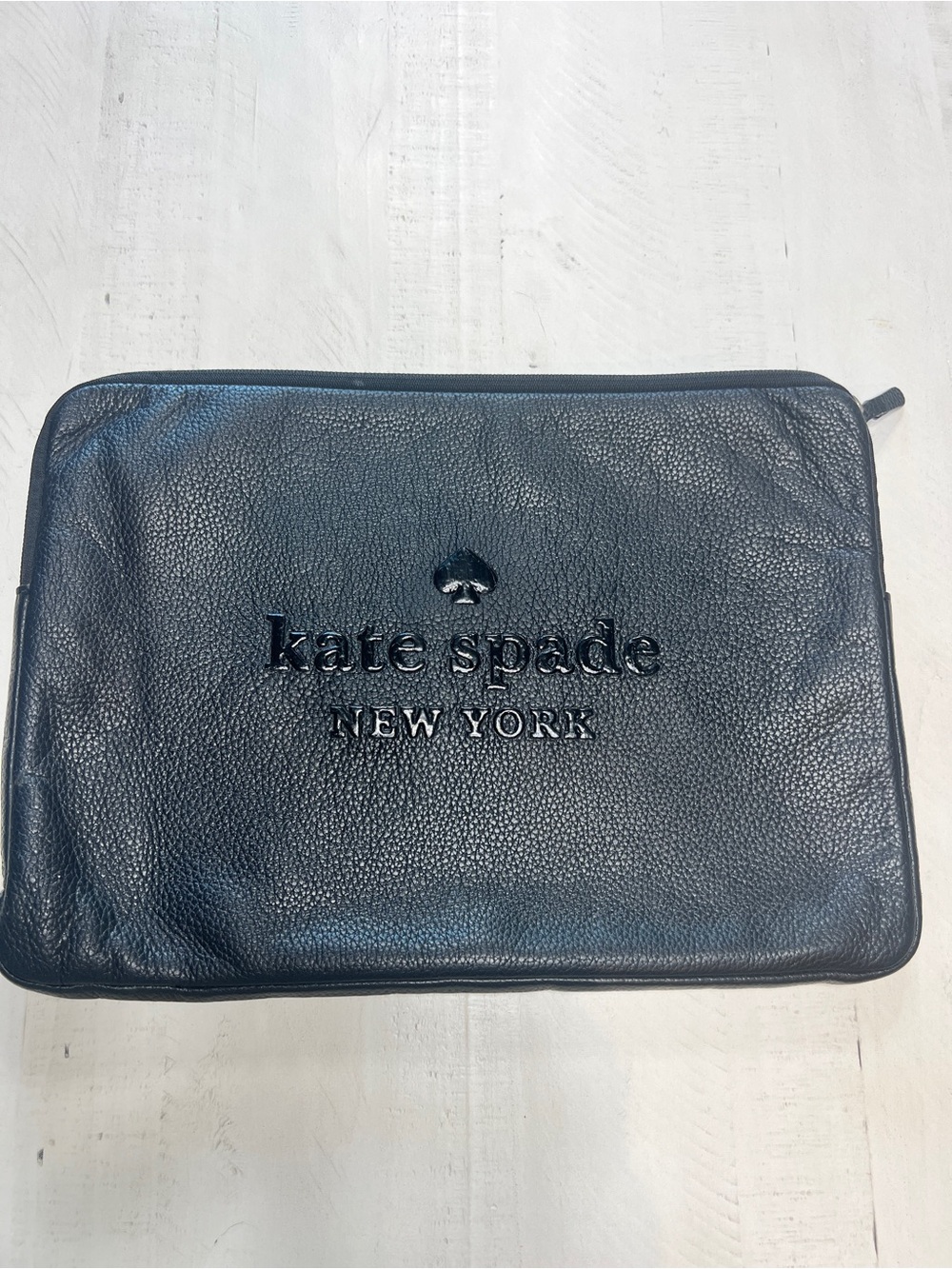 Kate Spade New York Larchmont Avenue 13” Black Leather Laptop Sleeve Case